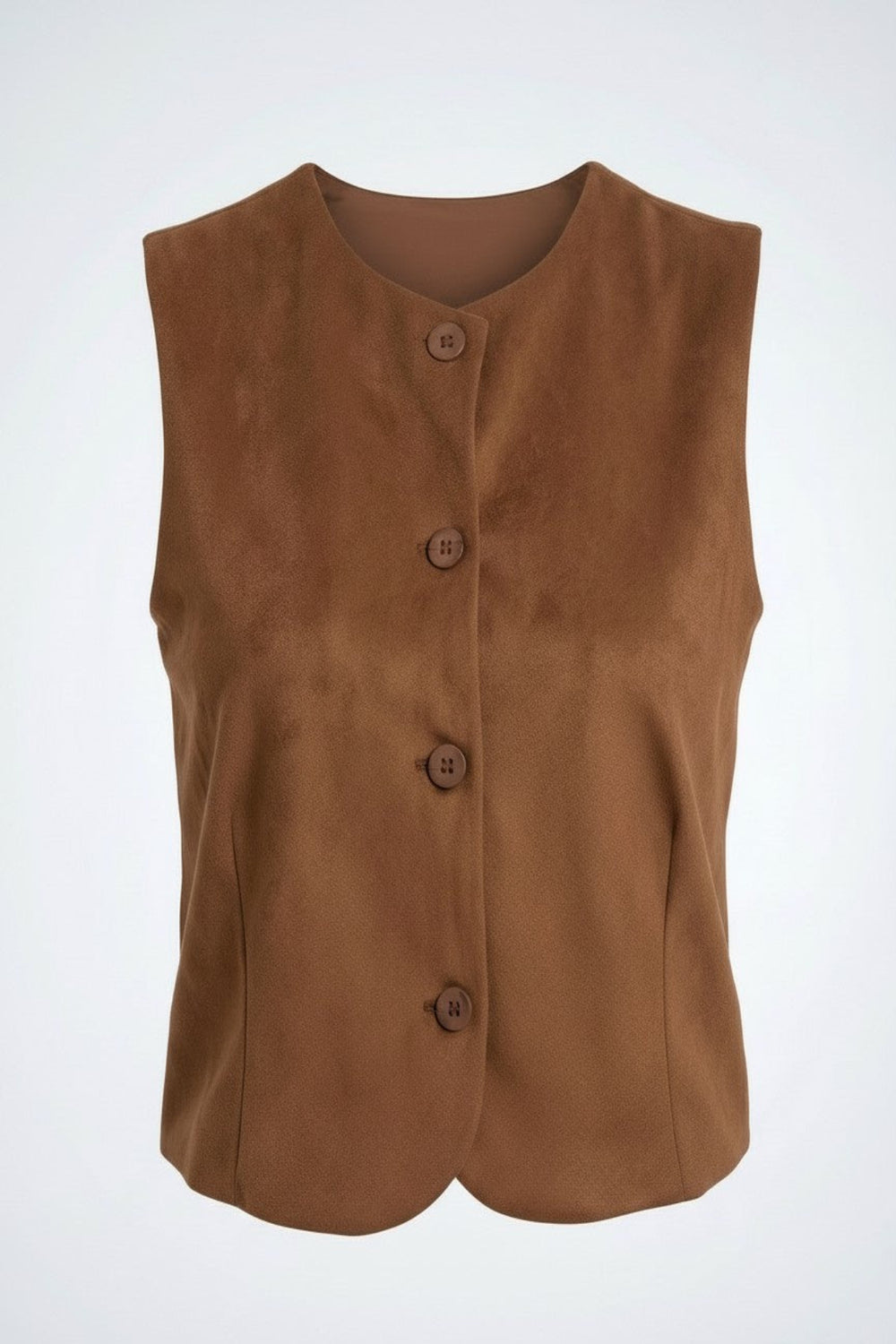 Gilet  scamosciato cognac