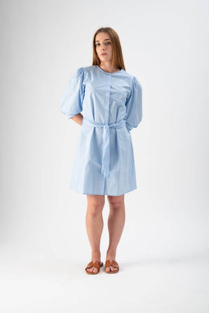 Abitino in popeline con fusciacca in vita - MND™