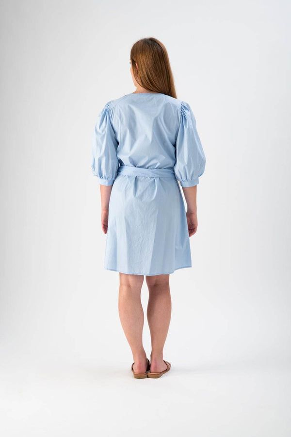 Abitino in popeline con fusciacca in vita - MND™