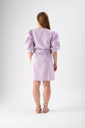 Abitino in popeline con fusciacca in vita - MND™