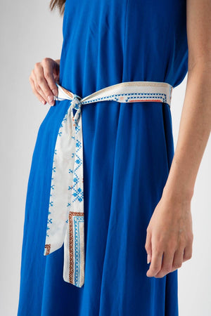 Abito lungo con fusciacca in fantasia - MND™