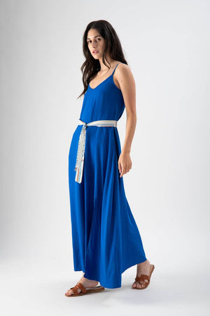 Abito lungo con fusciacca in fantasia - MND™