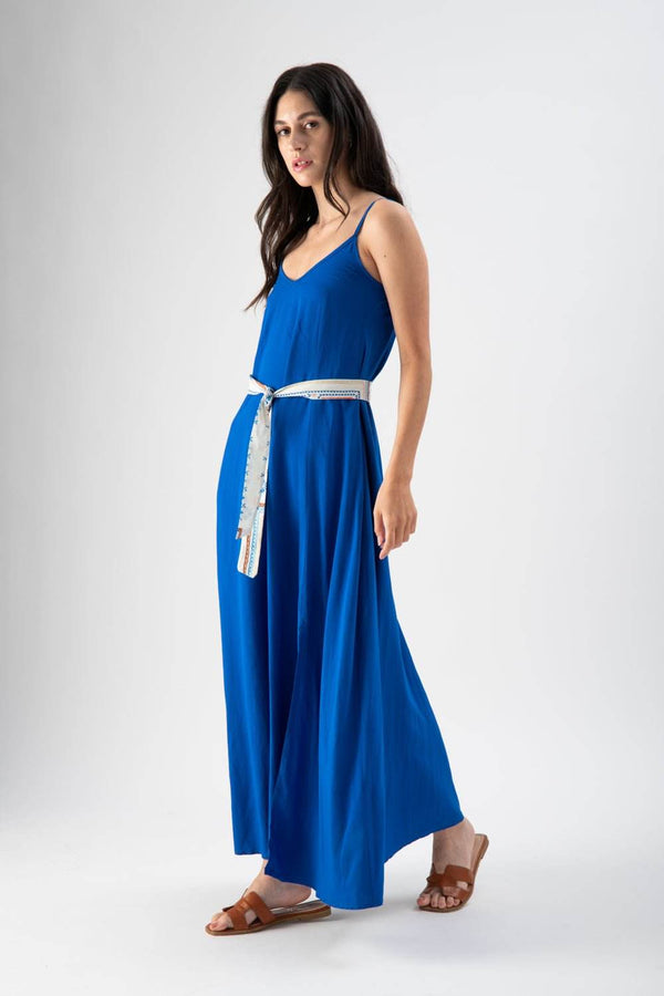 Abito lungo con fusciacca in fantasia - MND™