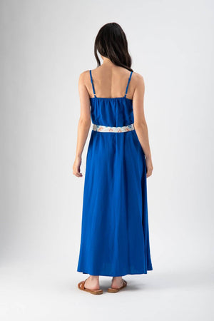 Abito lungo con fusciacca in fantasia - MND™