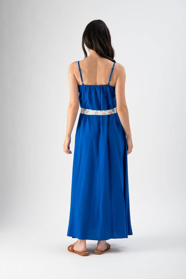 Abito lungo con fusciacca in fantasia - MND™