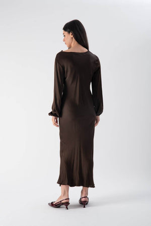 Abito lungo fitted in viscosa - MND™