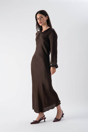 Abito lungo fitted in viscosa - MND™