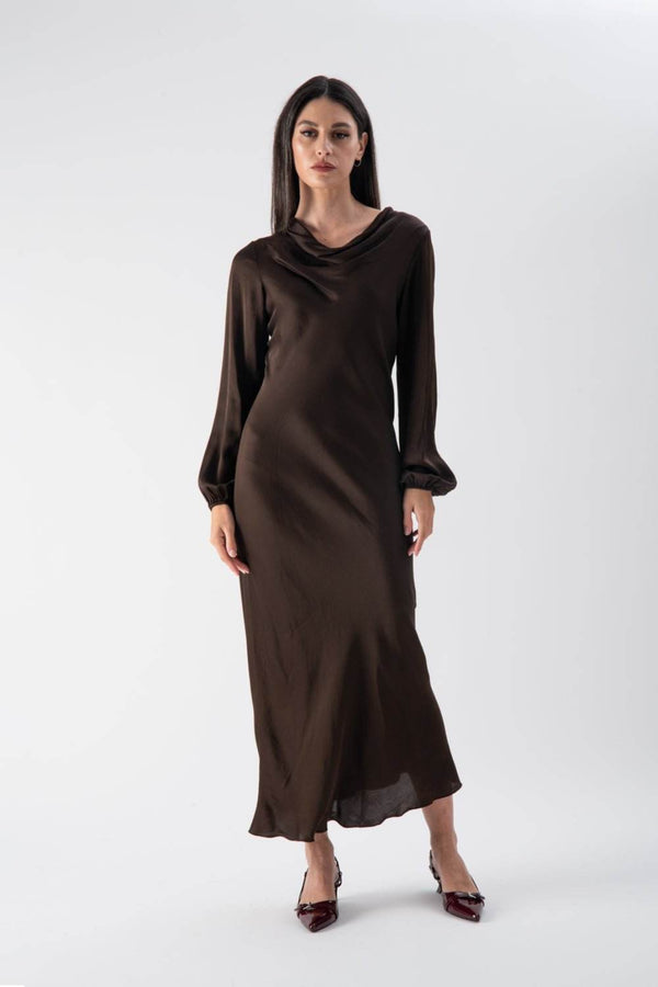 Abito lungo fitted in viscosa - MND™