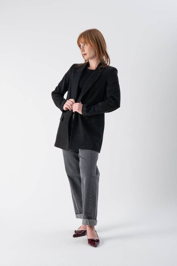 Blazer strutturato con piccoli strass - MND™