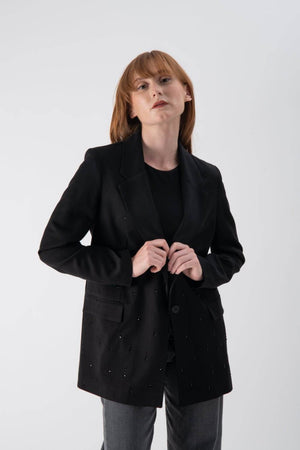 Blazer strutturato con piccoli strass - MND™