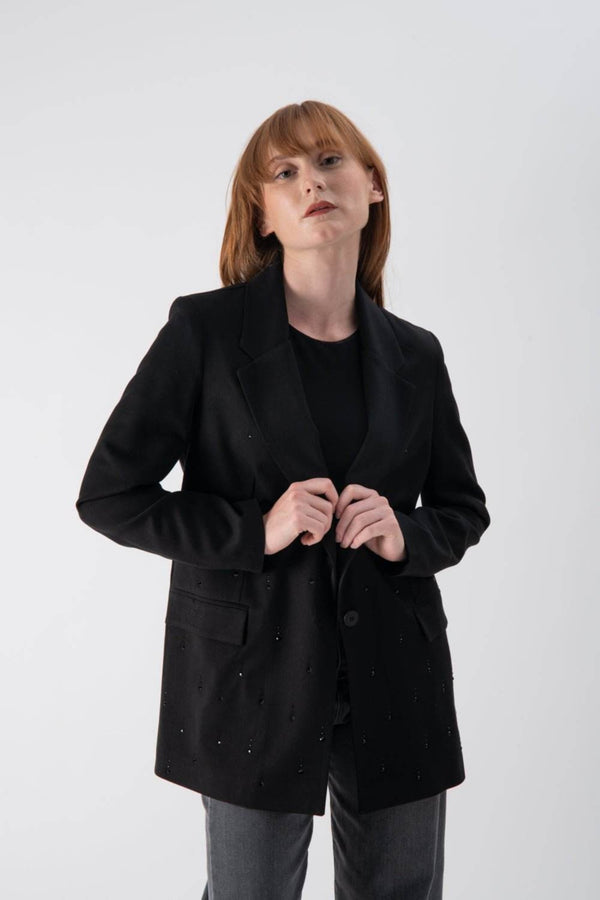Blazer strutturato con piccoli strass - MND™