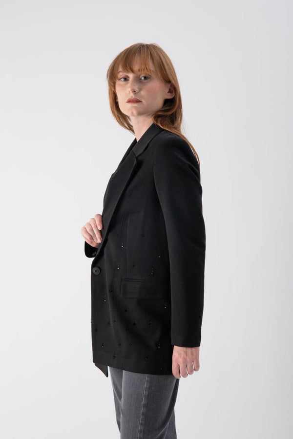 Blazer strutturato con piccoli strass - MND™