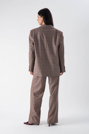 Pantalone regular fit con motivo a quadri - MND™