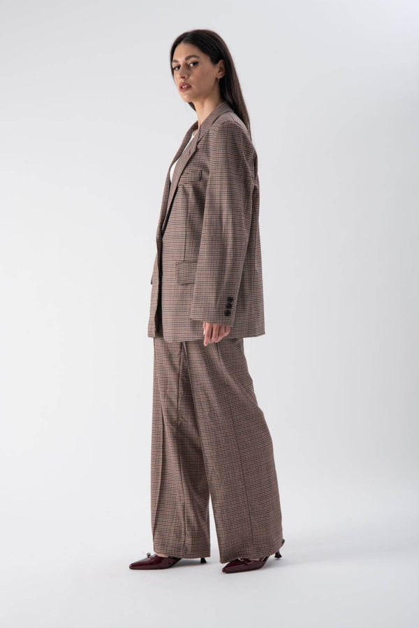 Blazer strutturato oversize con motivo a quadri - MND™