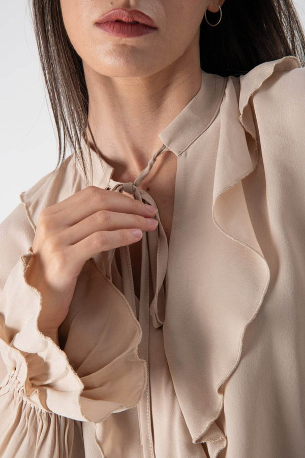 Blusa in viscosa con volant - MND™