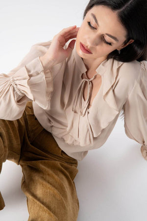 Blusa in viscosa con volant - MND™