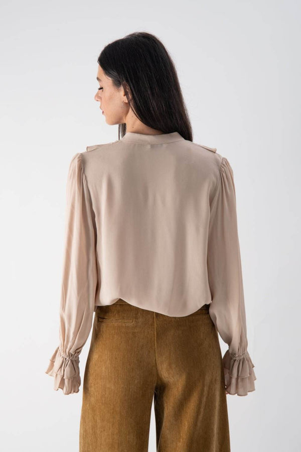 Blusa in viscosa con volant - MND™