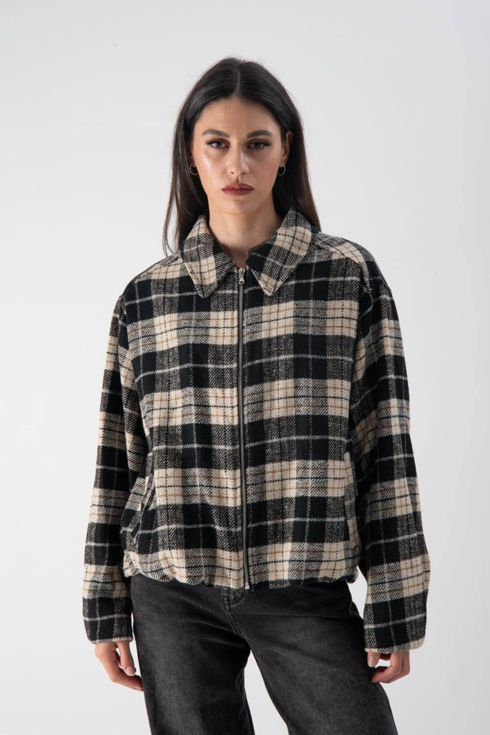 Bomber con fantasia a quadri - MND™