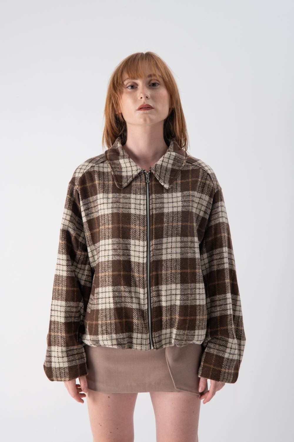 Bomber con fantasia a quadri - MND™