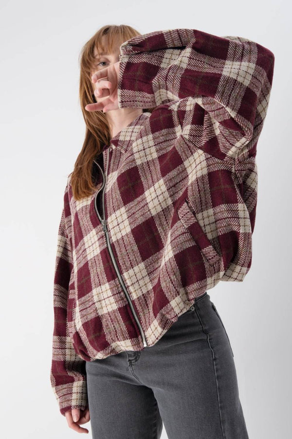 Bomber con fantasia a quadri - MND™