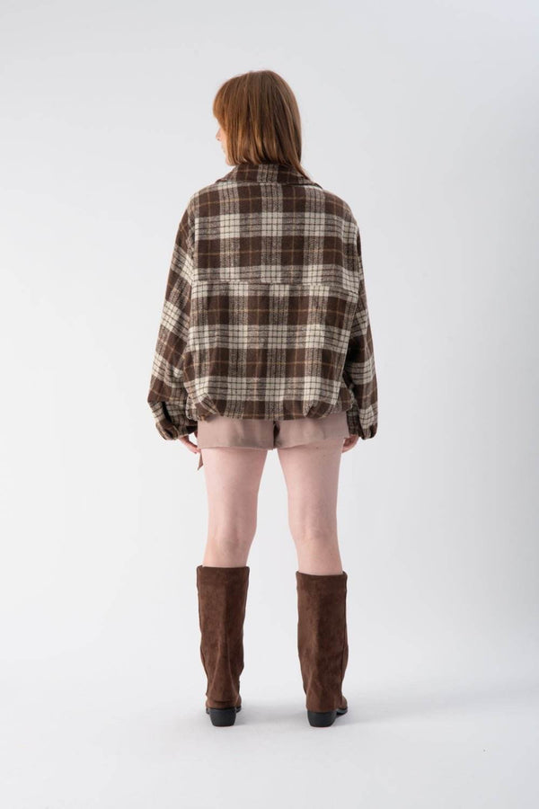 Bomber con fantasia a quadri - MND™