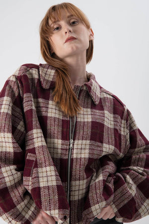 Bomber con fantasia a quadri - MND™