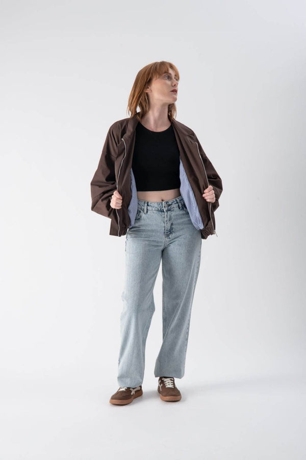 Bomber leggero con fondo arricciato - MND™