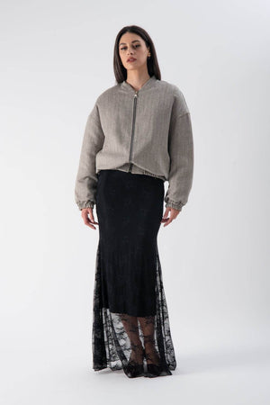 Bomber piumino con fondo arricciato - MND™