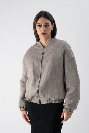 Bomber piumino con fondo arricciato - MND™