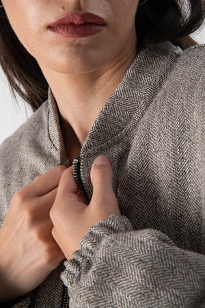 Bomber piumino con fondo arricciato - MND™