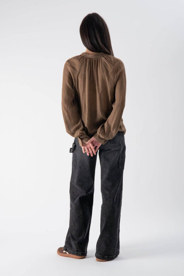 Camicia con scollo alla coreana - MND™