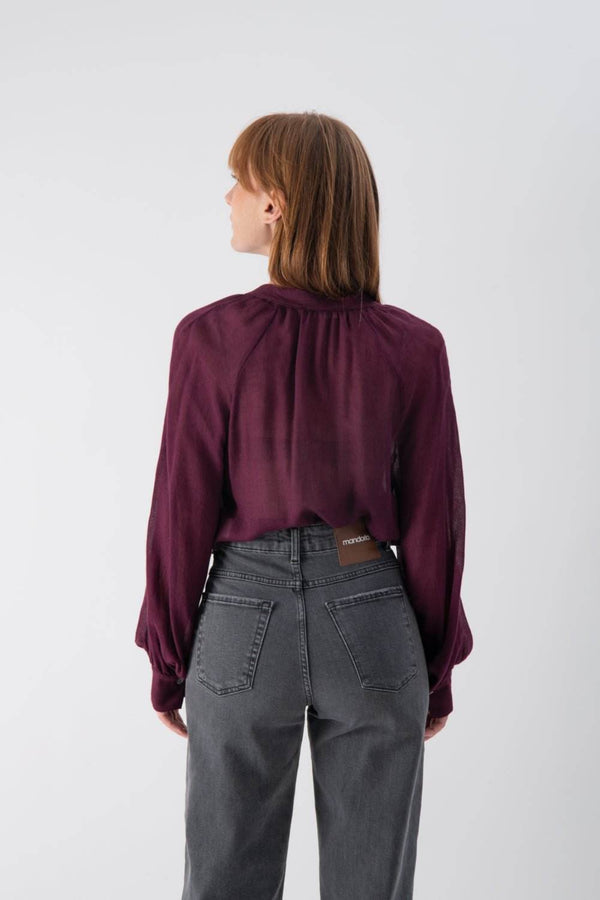 Camicia con scollo alla coreana - MND™