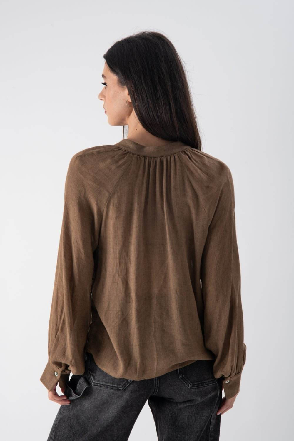 Camicia con scollo alla coreana - MND™