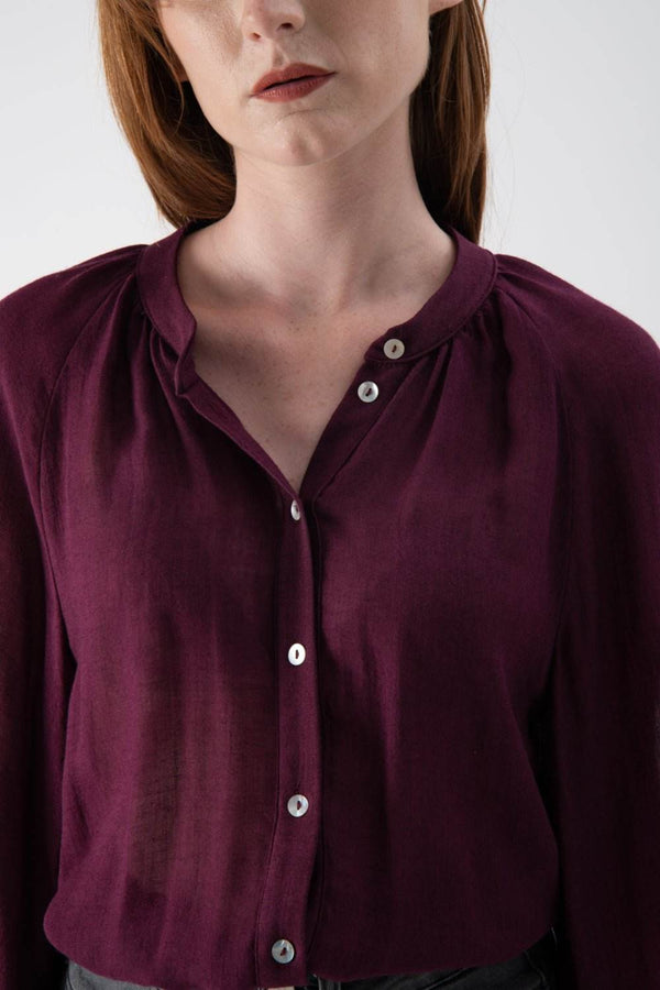Camicia con scollo alla coreana - MND™