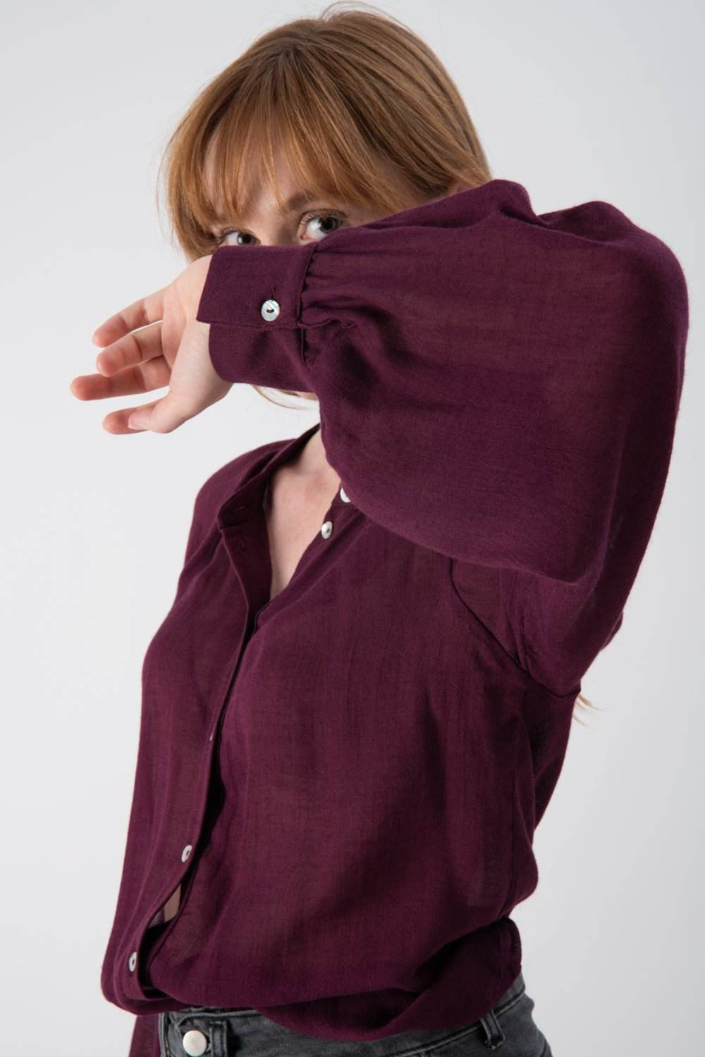 Camicia con scollo alla coreana - MND™