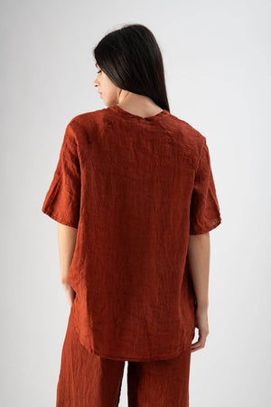 Camicia in lino a maniche corte - MND™