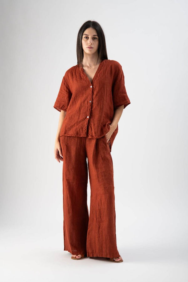Pantalone in lino ampi - MND™