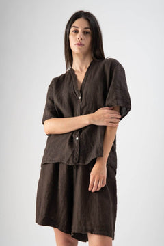 Camicia in lino a maniche corte - MND™