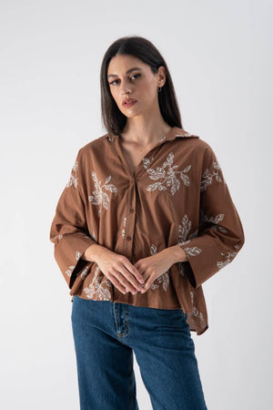 Camicia over con ricami - MND™