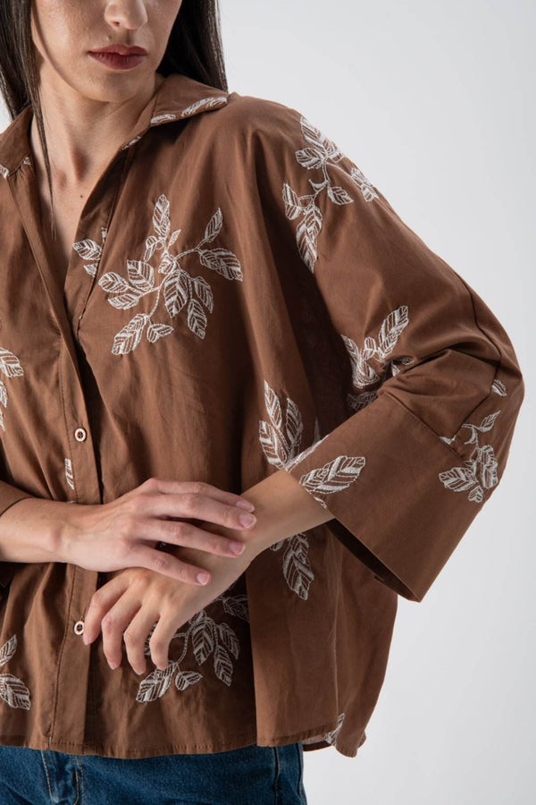 Camicia over con ricami - MND™