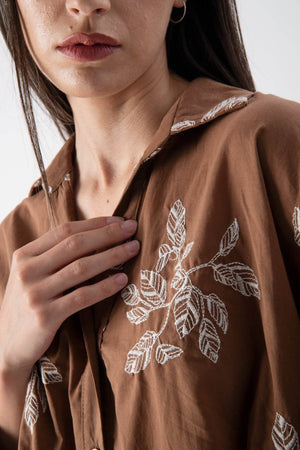 Camicia over con ricami - MND™