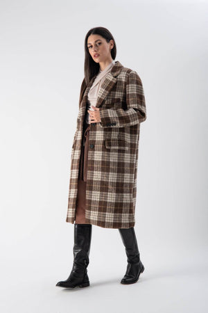 Cappotto lungo a quadri - MND™