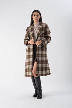 Cappotto lungo a quadri - MND™