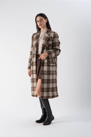 Cappotto lungo a quadri - MND™