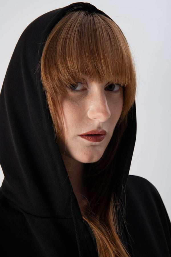 Felpa cropped con zip e cappuccio - MND™