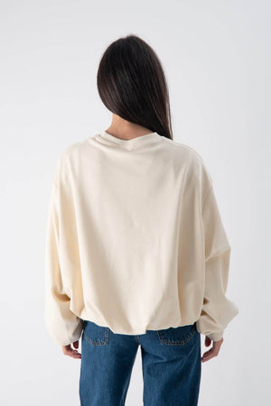 Felpa oversize in cotone a girocollo - MND™