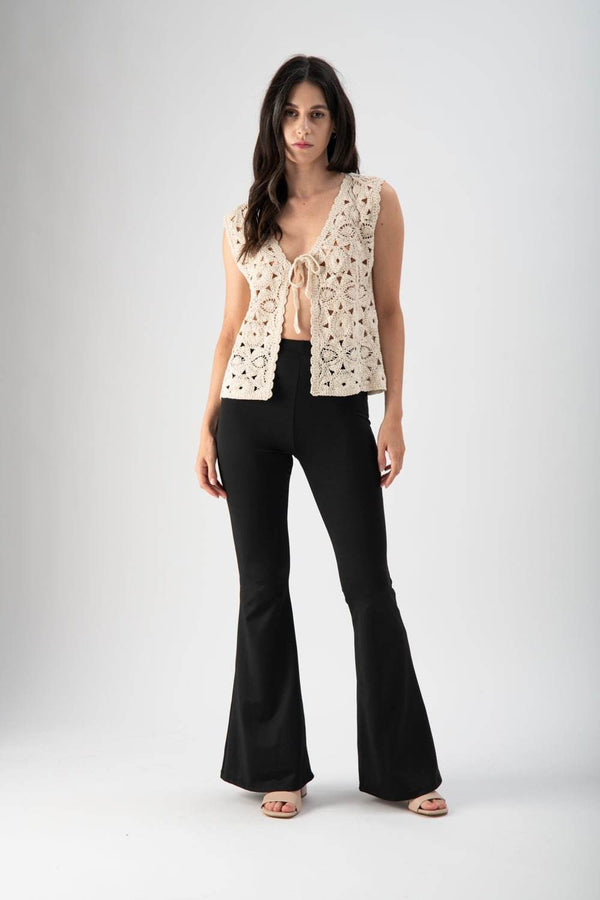 Gilet in crochet con micro paillettes - MND™