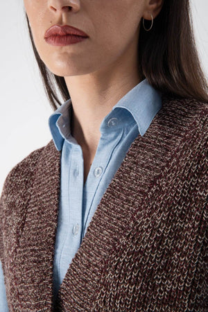 Gilet oversize a girocollo con bottoni - MND™