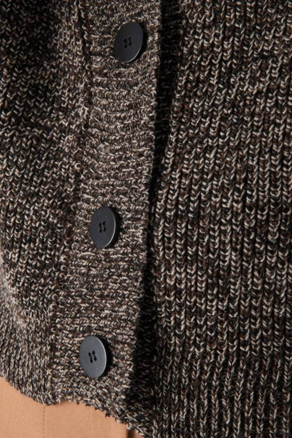 Gilet oversize a girocollo con bottoni - MND™