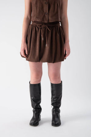 Gonna scamosciata a palloncino - MND™